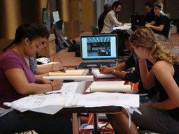 Students work together during the ISDC charrette