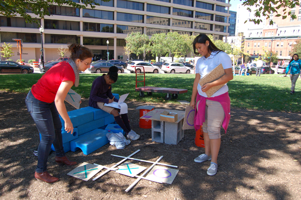 CityVision students test park design.