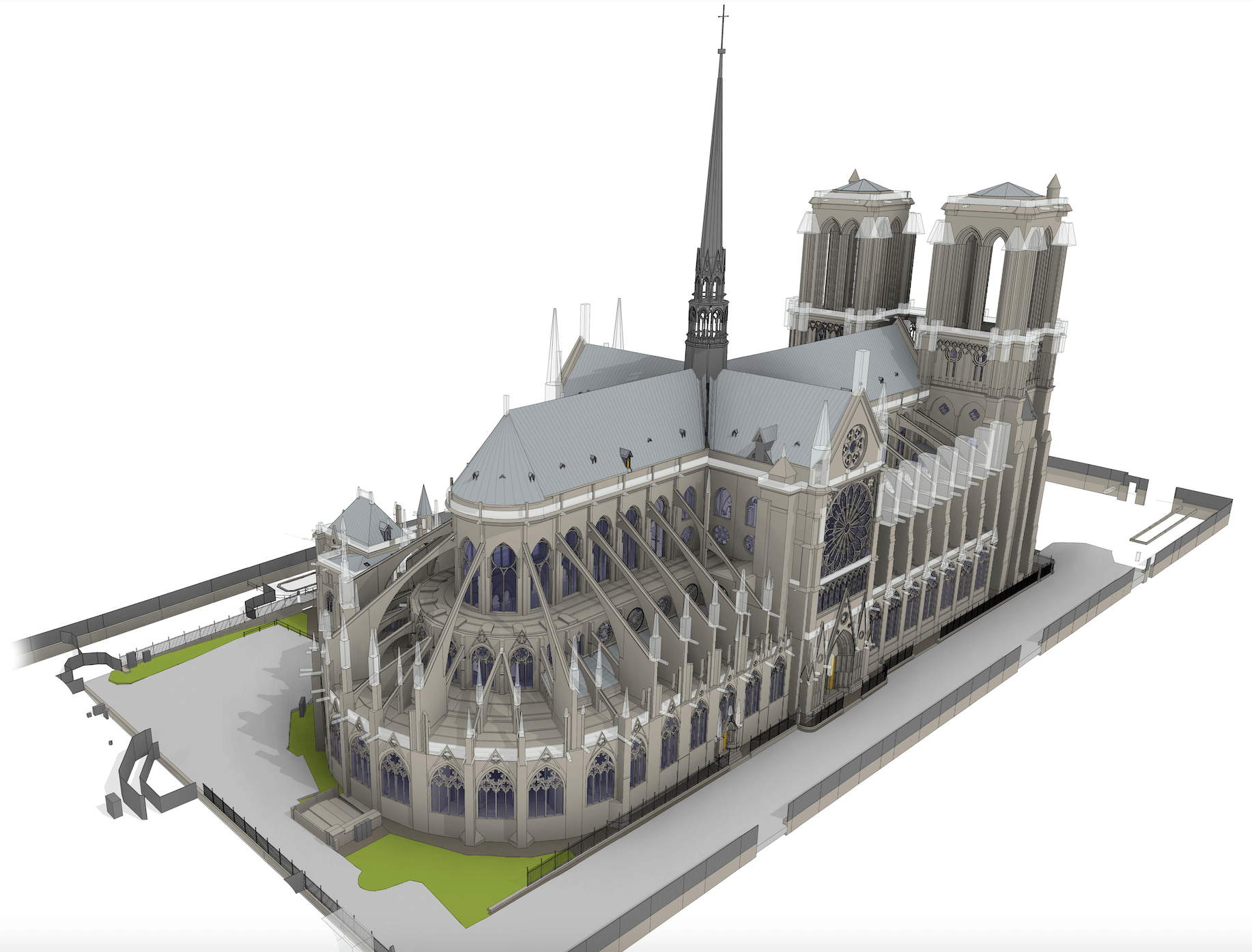 Notre Dame restoration rendering