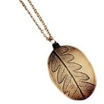 brass leaf necklace