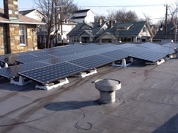 Roof top solar panels.