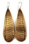 Click here for more information about Leaf Brass Drop Earrings